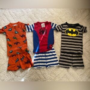 Hanna Andersson boys short sleeve pajamas set bundle